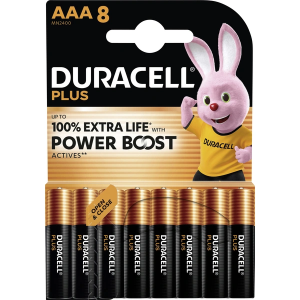 Duracell Plus Power Boost Micro (AAA)-Batterie Alkali-Mangan 1.5V 8St. Duracell Plus Power Boost Micro (AAA)-Batterie Alkali-Mangan 1.5V 8St.