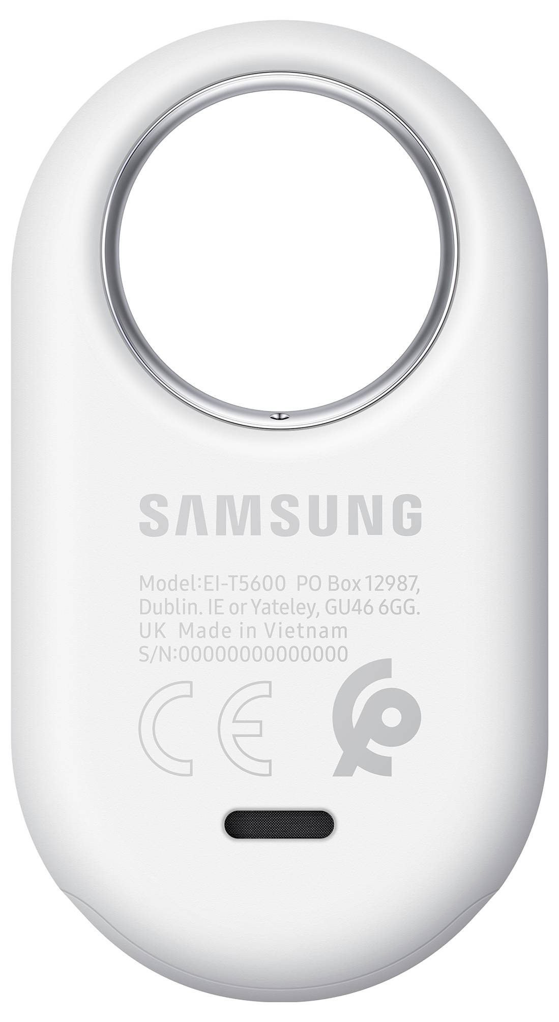 Tracking-Gerät mit einer kreisförmigen Oberseche, mit der Aufschrift 