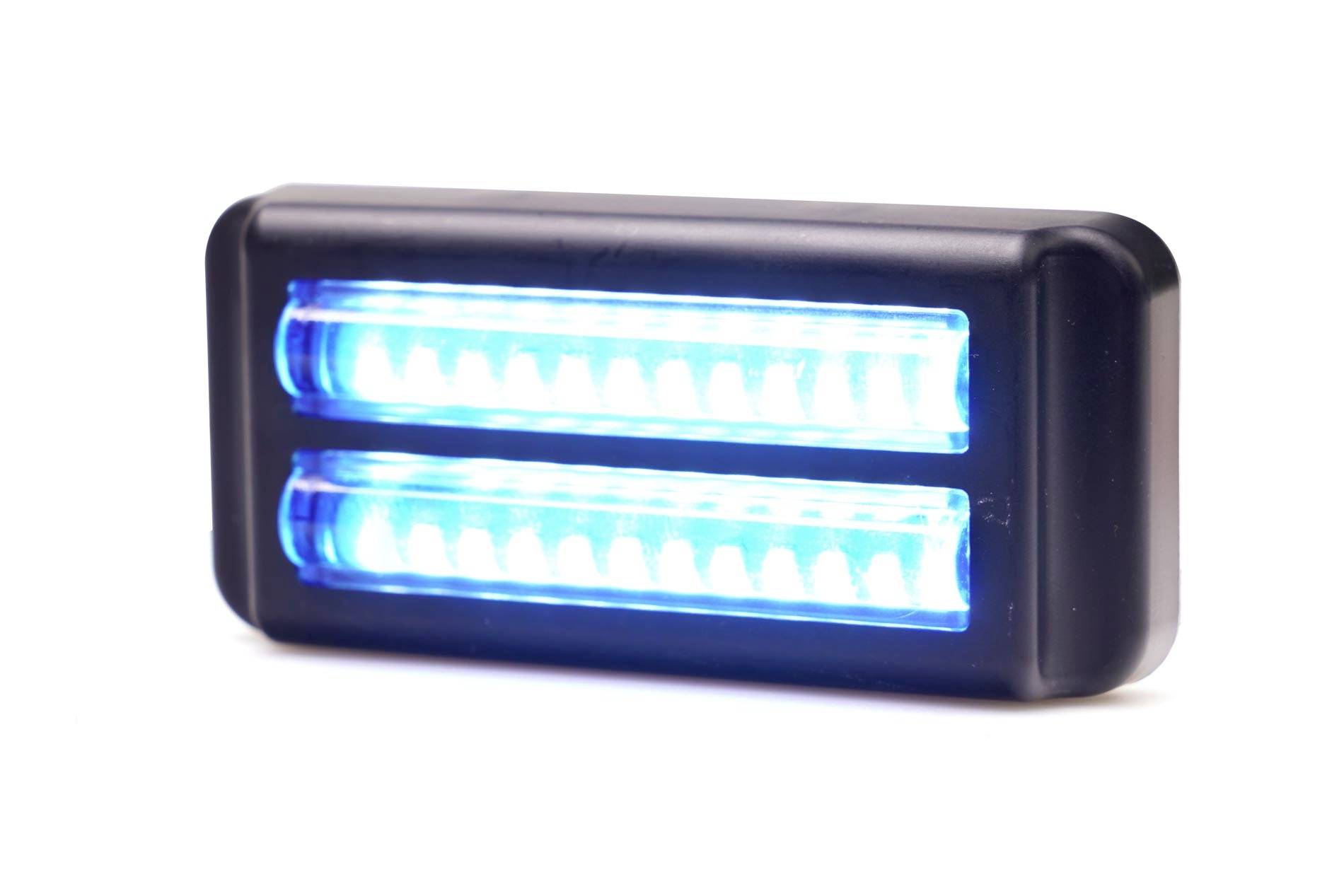 WAS Frontblitzer / Straßenräumer 2470 12 V/DC, 24 V/DC über Bordnetz Aufbau Blau