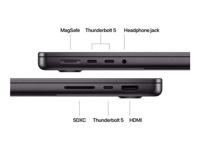 Apple MacBook Pro 14 (M4 Pro, 2024) 35.6cm (14 Zoll) CTO 48GB RAM 1TB SSD M4 Pro (14-Core CPU) 20-Core GPU Space Black