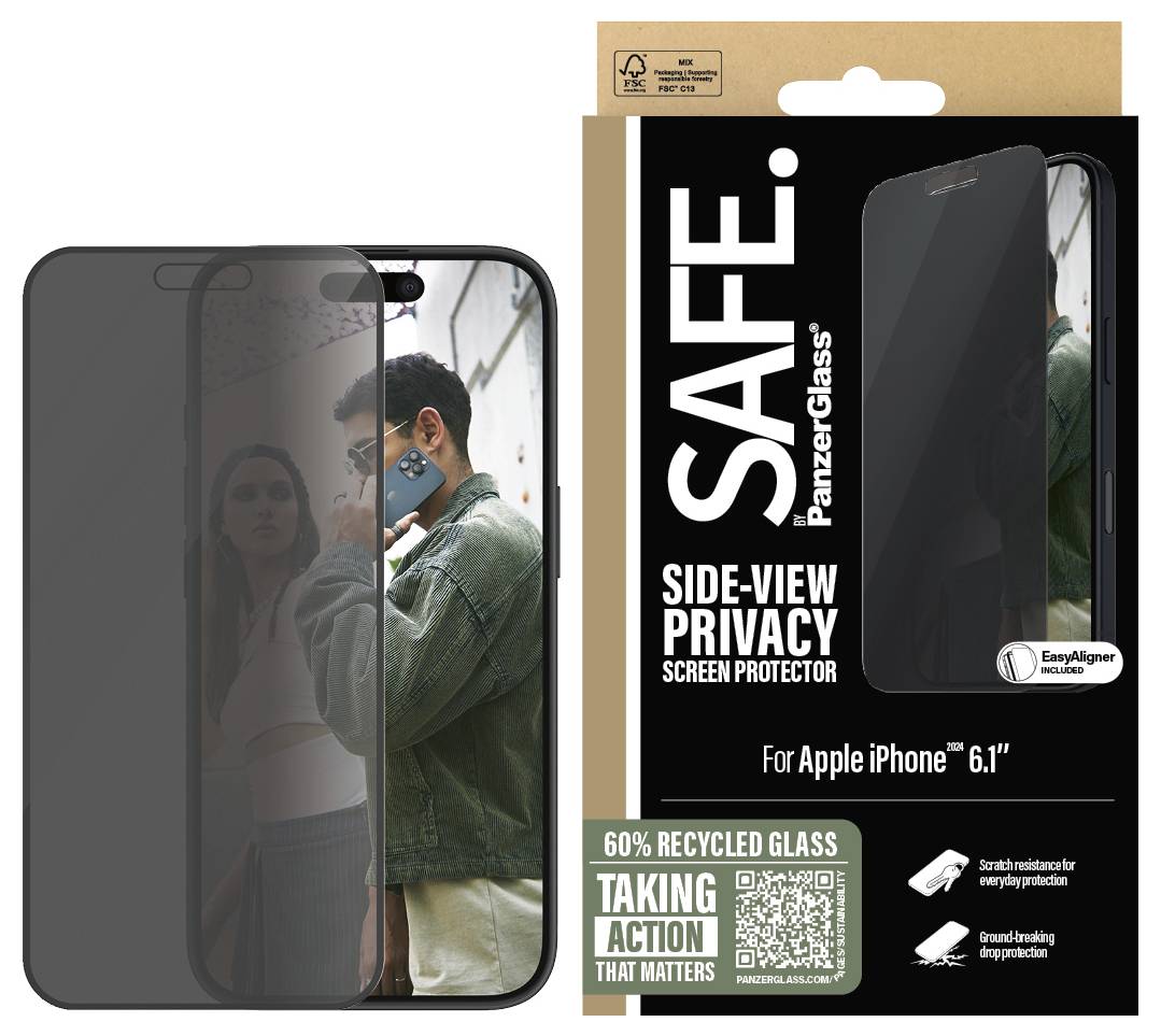 PanzerGlass Privacy Displayschutzglas mit Blickschutz Apple iPhone 16 1 St. SAFEP95875