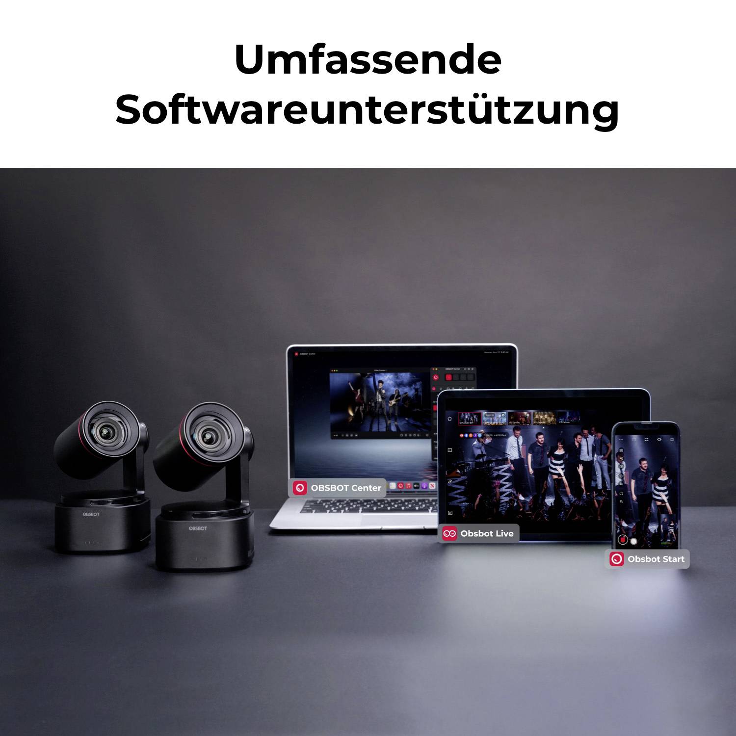 Obsbot Tail 2 4K Videokonferenzlösung 3840 x 2160 Pixel Gestensteuerung, Standfuß, Schnelles Auto-T