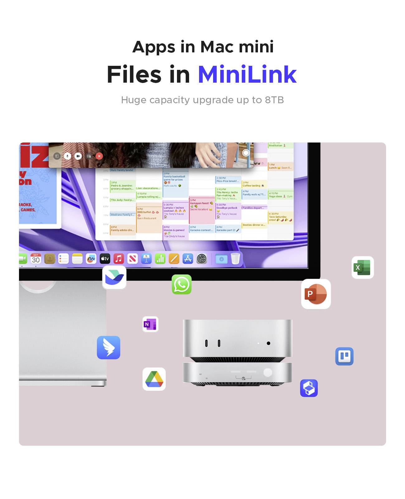 ORICO USB-C® Dockingstation MiniLink M49P Passend für Marke Dockingstations: Apple Mac mini M.2 SSD Steckplatz