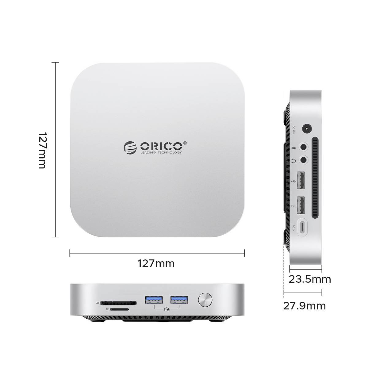 ORICO USB-C® Dockingstation MiniLink M49P Passend für Marke Dockingstations: Apple Mac mini M.2 SSD Steckplatz