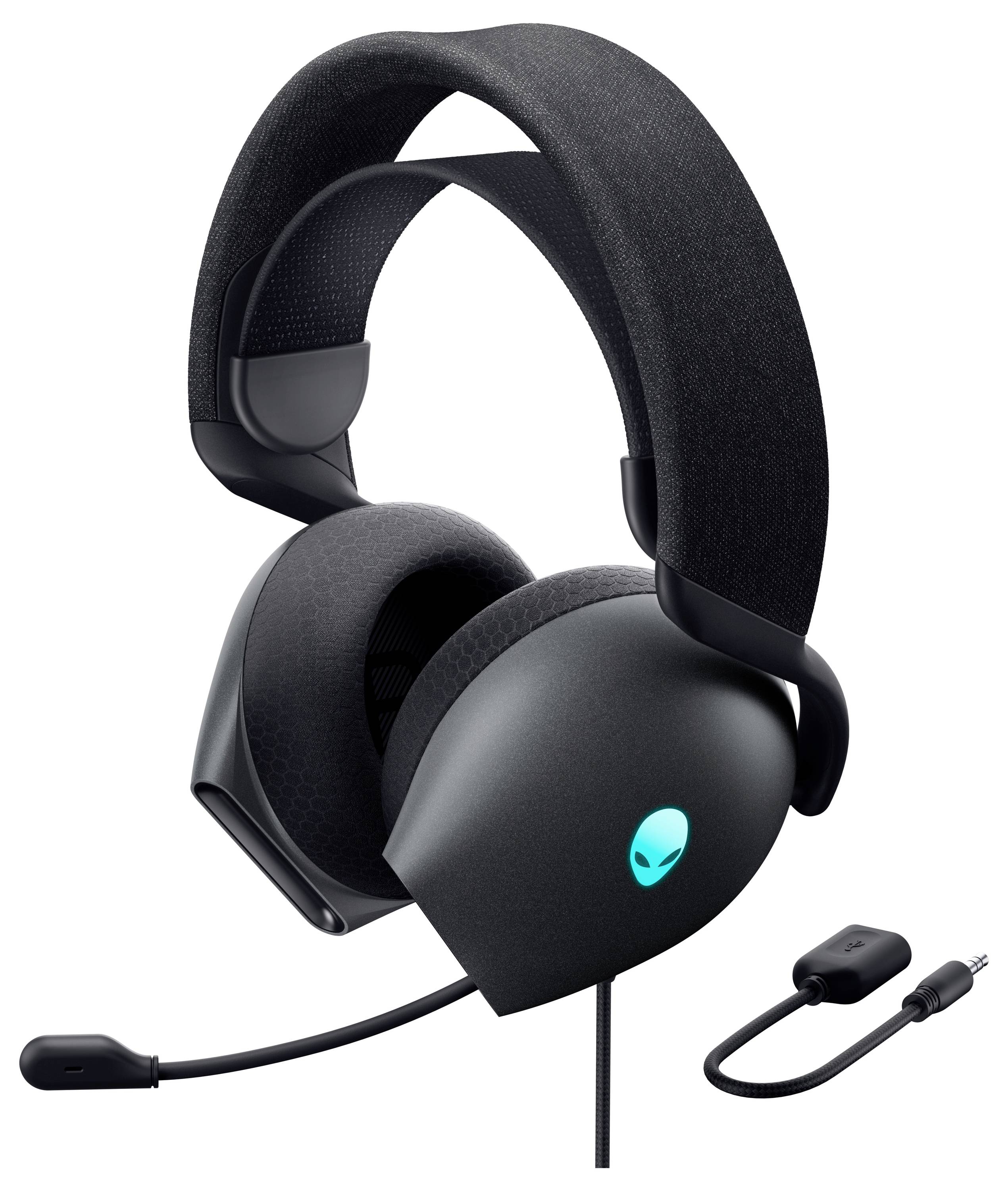 Dell AW520H-G-DEAM Over Ear Kopfhörer kabelgebunden Stereo Grau High-Resolution Audio Gaming