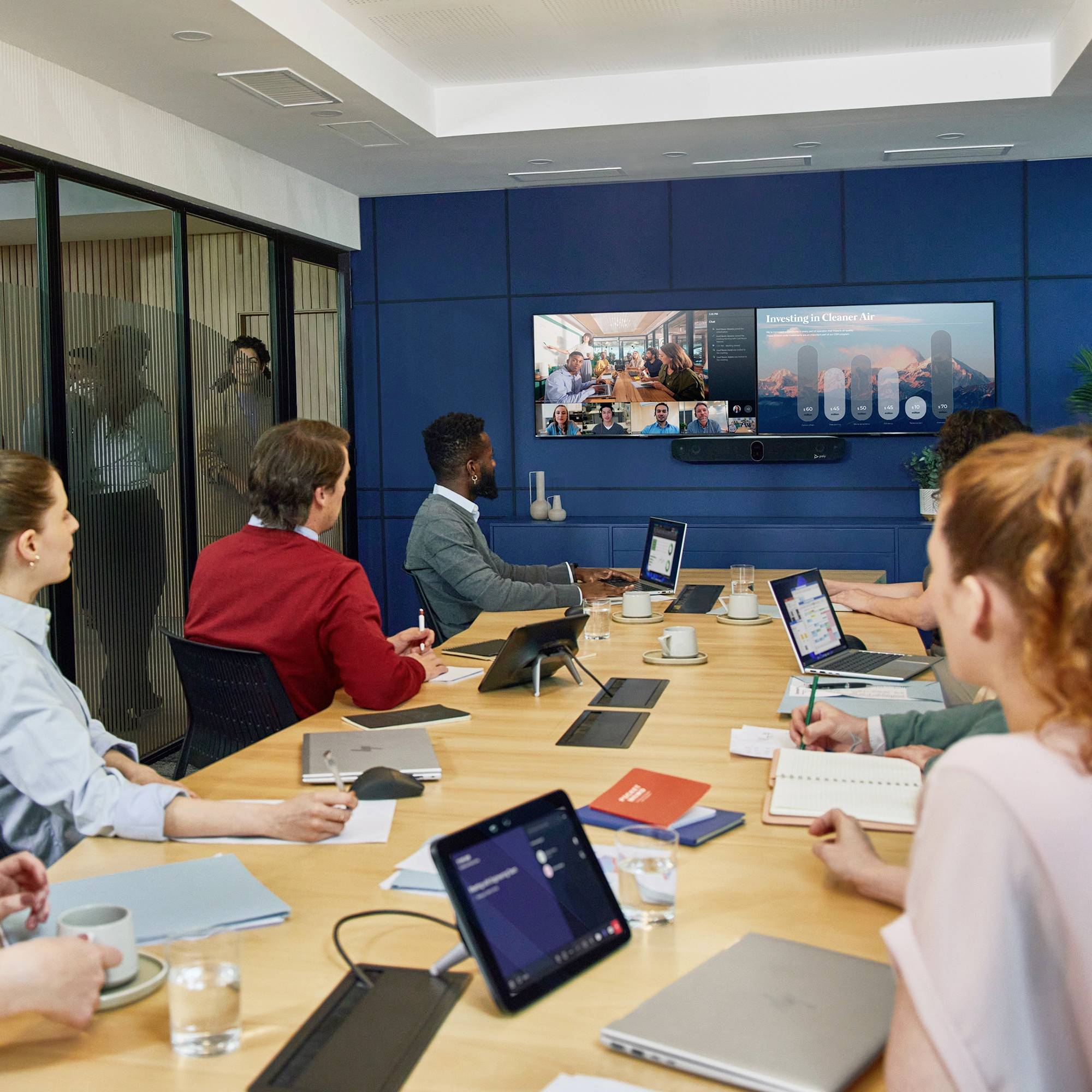 HP Poly Studio X72 All-In-One Video Bar Konferenzlautsprecher HDMI® Eingang, HDMI® Ausgang, USB-C®, USB-A, Audio-Line-in