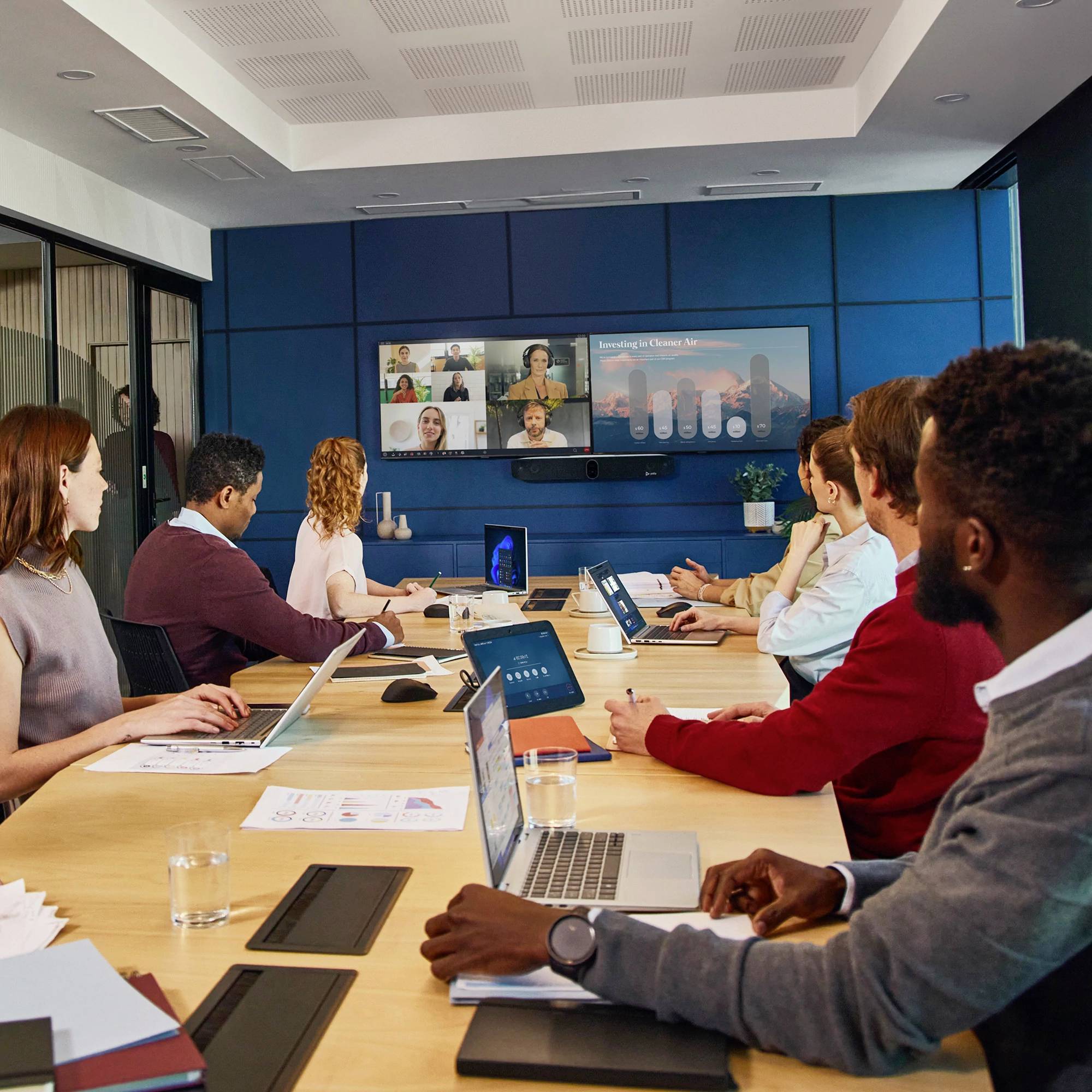 HP Poly Studio X72 All-In-One Video Bar Konferenzlautsprecher HDMI® Eingang, HDMI® Ausgang, USB-C®, USB-A, Audio-Line-in