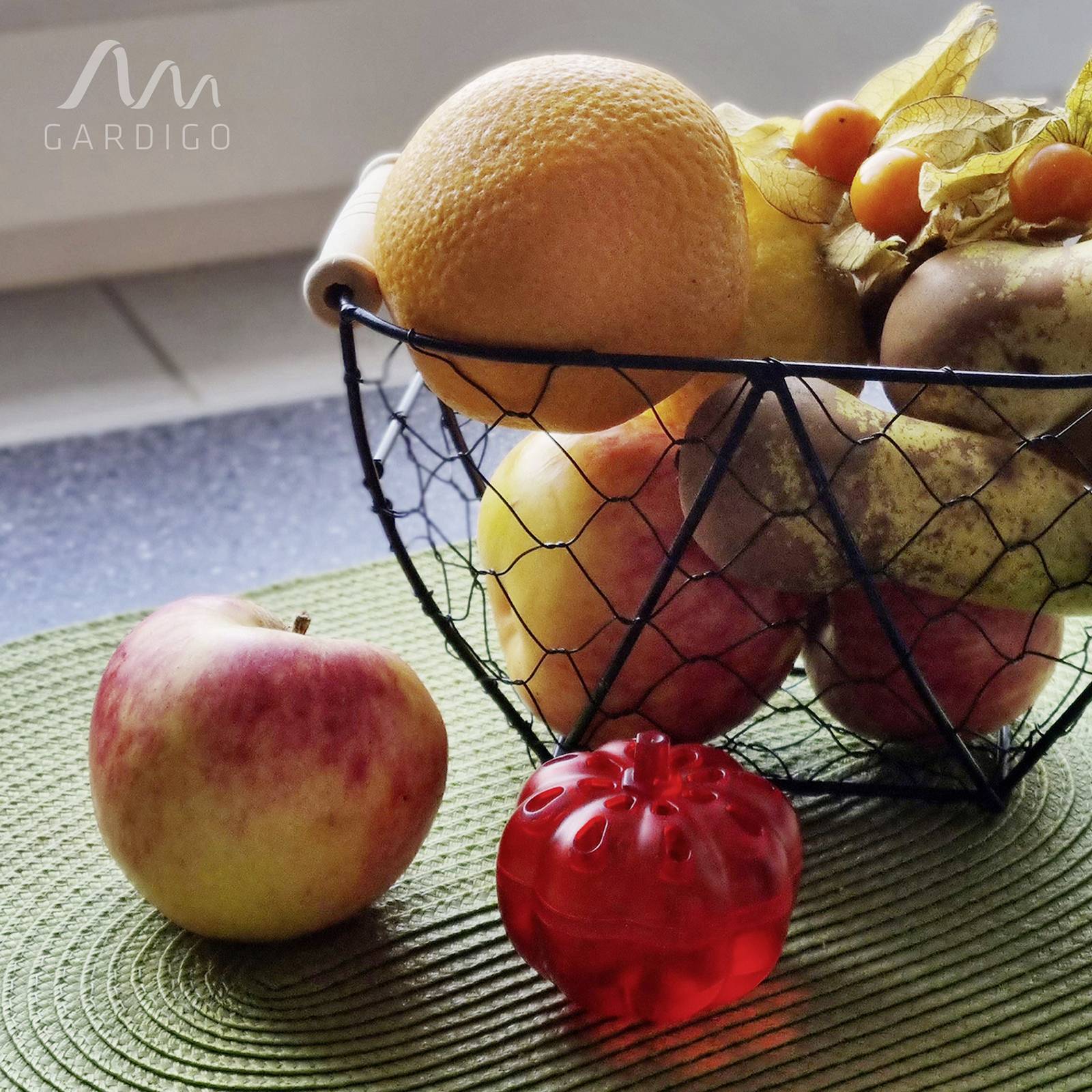 Gardigo Fruchtfliegen-Falle 666702INT Fliegenfalle Lockstoff (Ø x H) 6.2cm x 5.5cm Rot 2St.