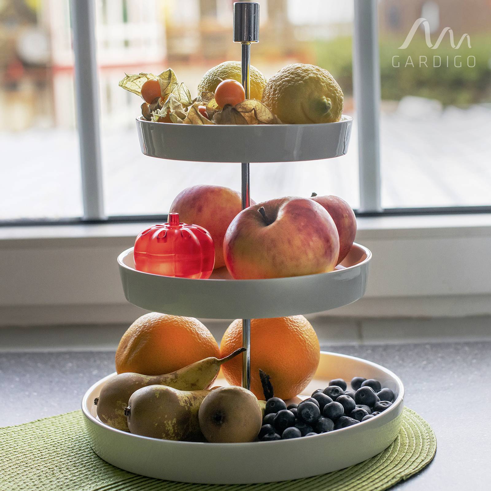 Gardigo Fruchtfliegen-Falle 666702INT Fliegenfalle Lockstoff (Ø x H) 6.2cm x 5.5cm Rot 2St.