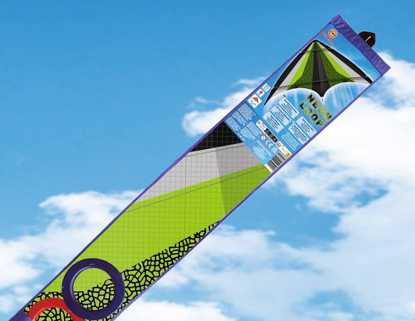 Günther Flugspiele Zweileiner Sport-Lenkdrachen Neon Loop 160 Spannweite (Details) 1600mm