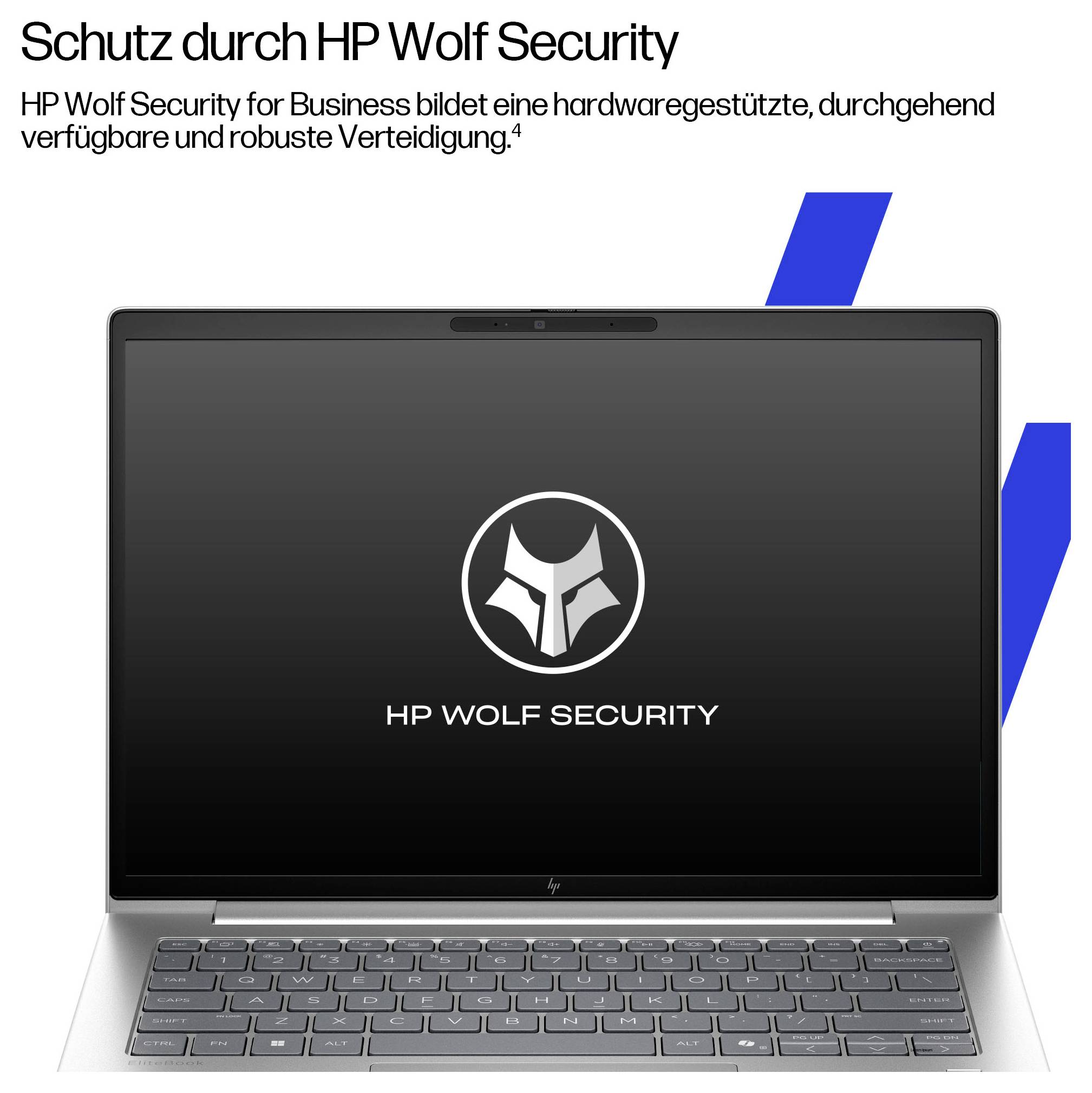 HP Notebook EliteBook 6 G1a 35.6cm (14 Zoll) WUXGA AMD Ryzen 7 250 16GB RAM 512GB SSD Deutsch, QWERTZ Silber AD3J2ET