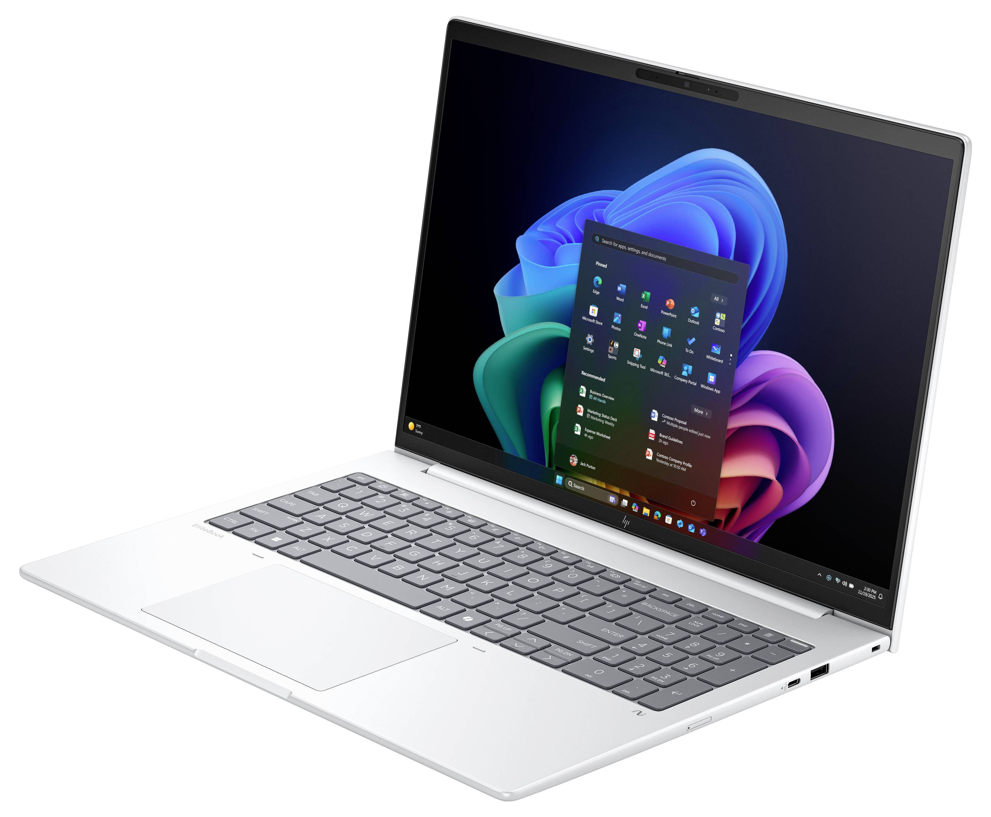 HP Notebook EliteBook 8 G1a 35.6cm (14 Zoll) WQXGA AMD Ryzen AI 5 340 32GB RAM 512GB SSD Deutsch, QWERTZ Silber AD3F8ET