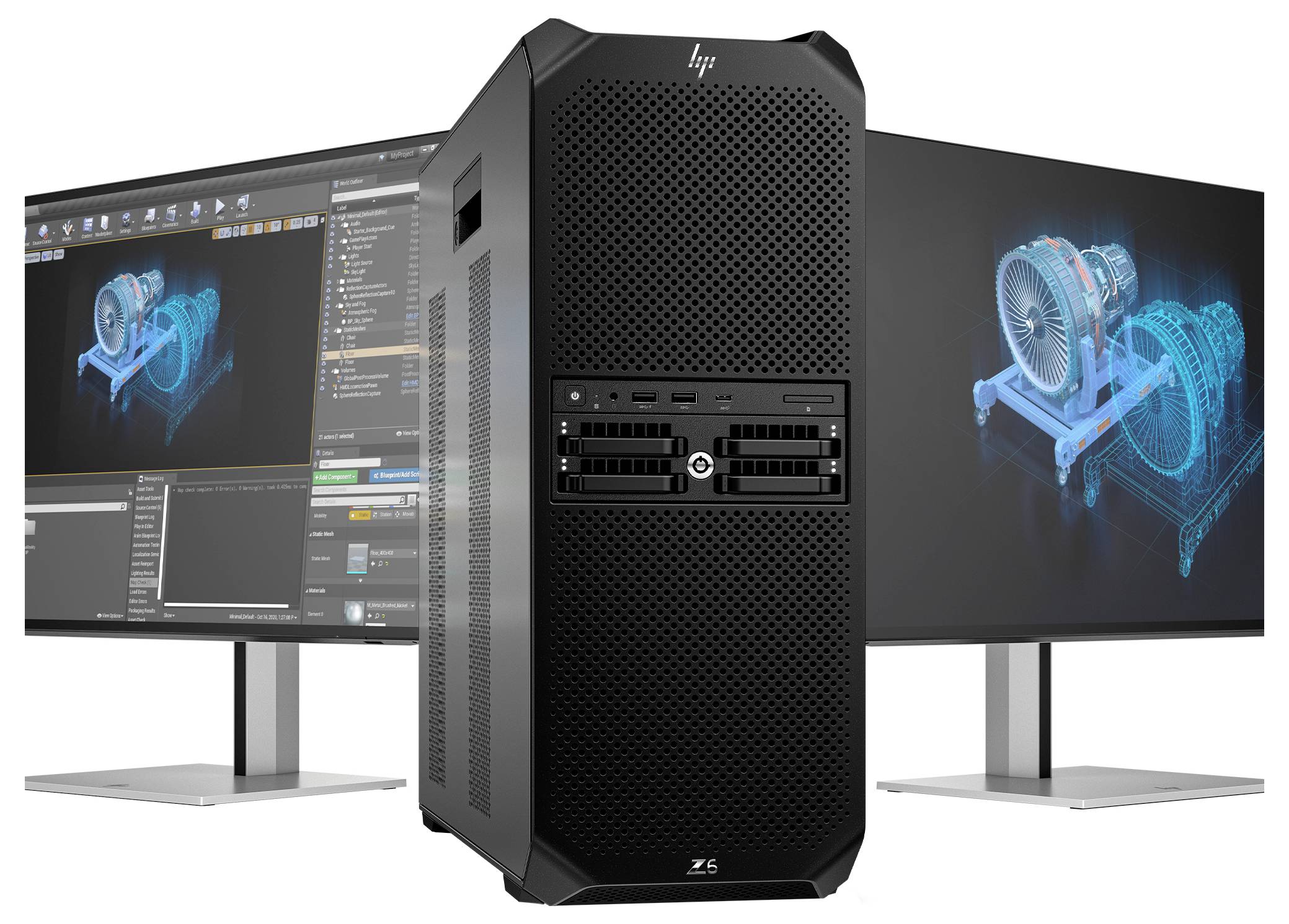 HP Workstation Z6 G5 A - Tower - 4U - 1 x Ryzen ThreadRipper PRO 7955WX / 4.5 GHz - RAM 64 GB - SSD 2 TB - HP Z Turbo Dr