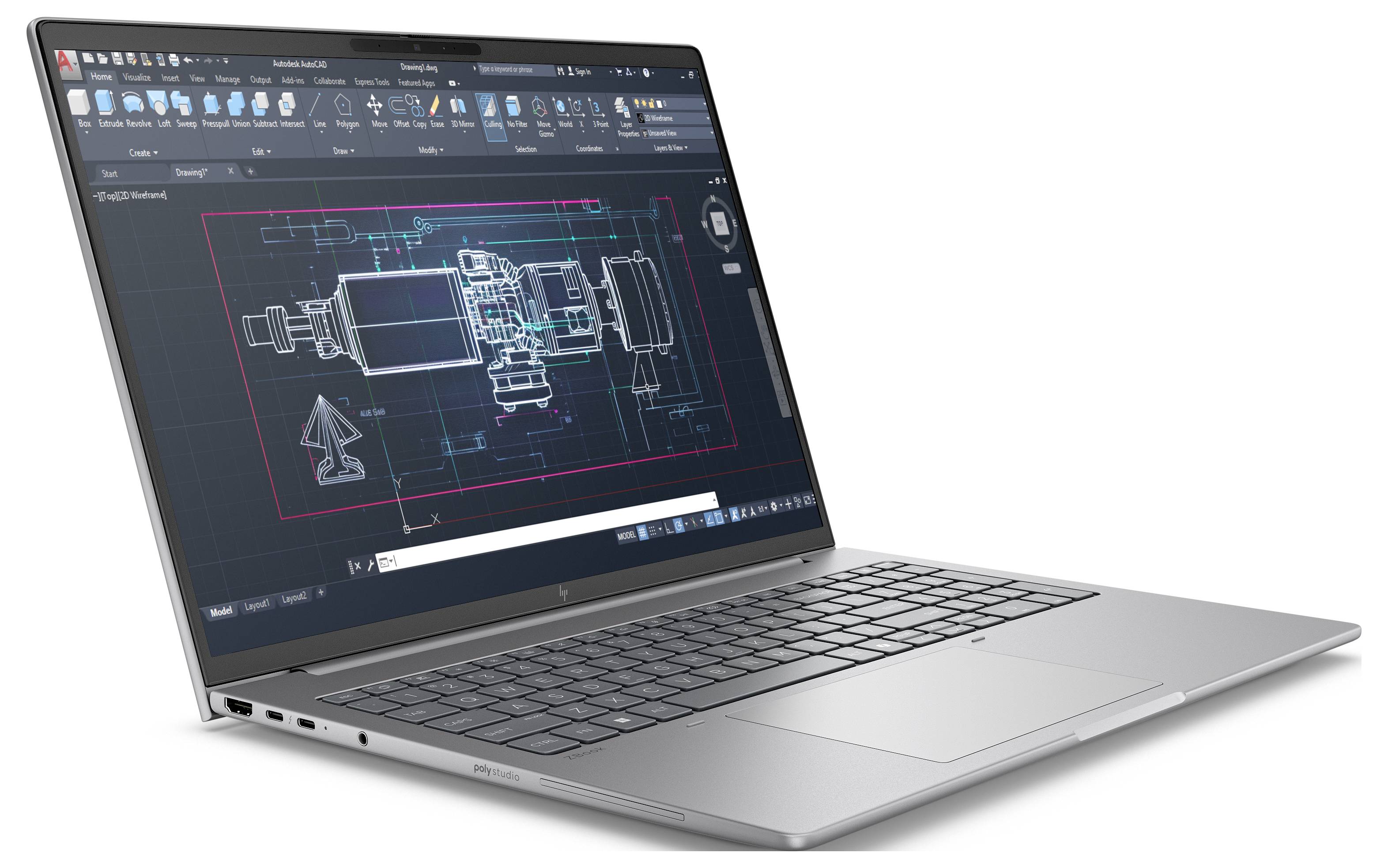 HP Workstation Notebook ZBook 8 G1i 40.6 cm (16 Zoll) WUXGA Intel® Core™ Ultra 7 (Series 2) 255H 32 GB RAM 1 TB SSD Deutsch, QWERTZ Silber