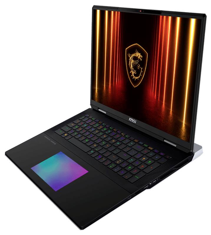 MSI Gaming Notebook 001824-656 45.7cm (18 Zoll) UHD+ Intel® Core™ Ultra 9 285HX 64GB RAM 2TB SSD Deutsch, QWERTZ Schwarz, Silber
