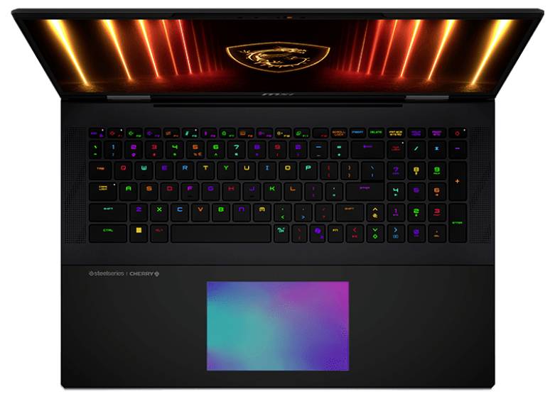 MSI Gaming Notebook 001824-656 45.7cm (18 Zoll) UHD+ Intel® Core™ Ultra 9 285HX 64GB RAM 2TB SSD Deutsch, QWERTZ Schwarz, Silber