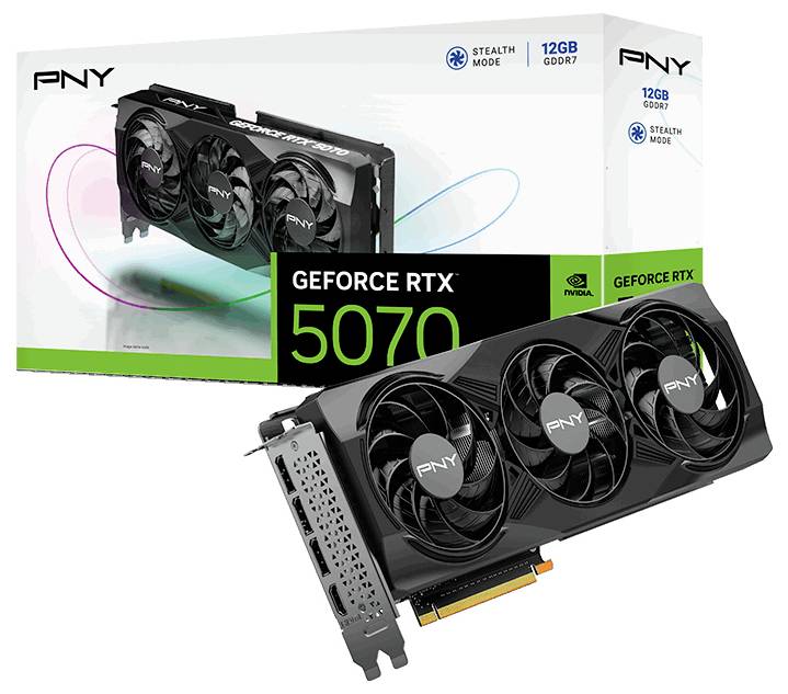 PNY Grafikkarte RTX 5070 GeForce RTX 5070 12GB GDDR7-RAM