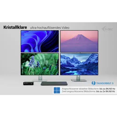 I-tec USB4® / Thunderbolt™ 4 Dockingstation Thunderbolt5 Quattro Display Docking Station + Power Delivery 140W I-tec USB4® / Thunderbolt™ 4 Dockingstation Thunderbolt5 Quattro Display Docking Station + Power Delivery 140W