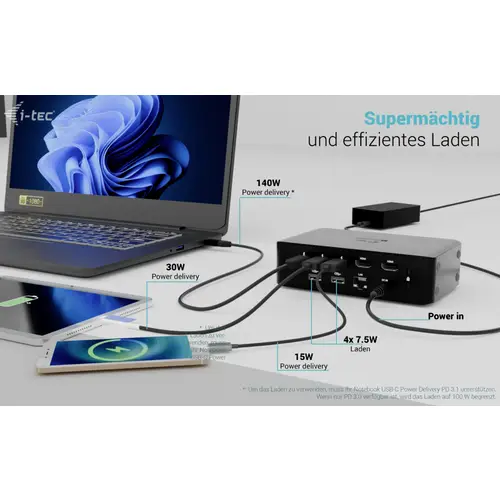 I-tec USB4® / Thunderbolt™ 4 Dockingstation Thunderbolt5 Quattro Display Docking Station + Power Delivery 140W I-tec USB4® / Thunderbolt™ 4 Dockingstation Thunderbolt5 Quattro Display Docking Station + Power Delivery 140W