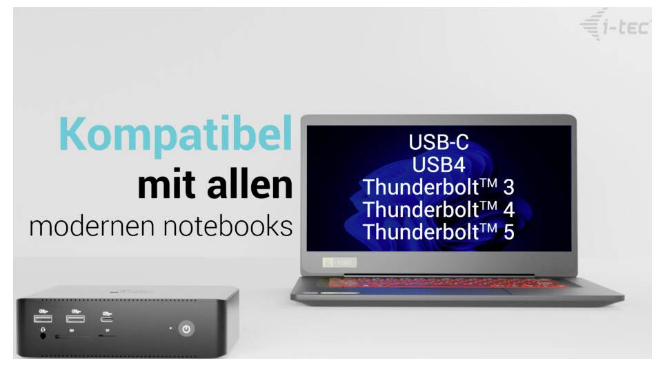 I-tec Thunderbolt™ 5 Dockingstation Thunderbolt 5 Quattro Display Docking Station + Power Delivery 140W