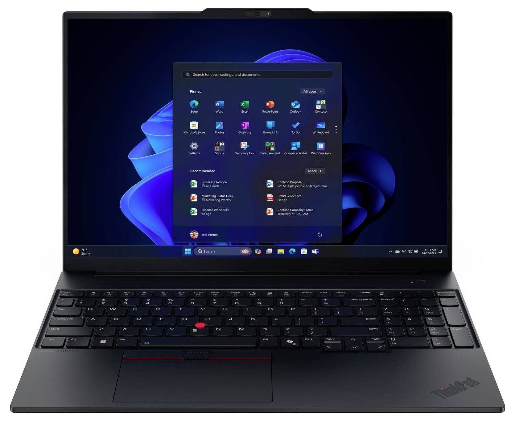 Lenovo Notebook ThinkPad E16 G3 40.6cm (16 Zoll) WUXGA Intel® Core™ Ultra 5 (Series 2) 225U 16GB RAM 512GB SSD Deutsch, QWERTZ Sc