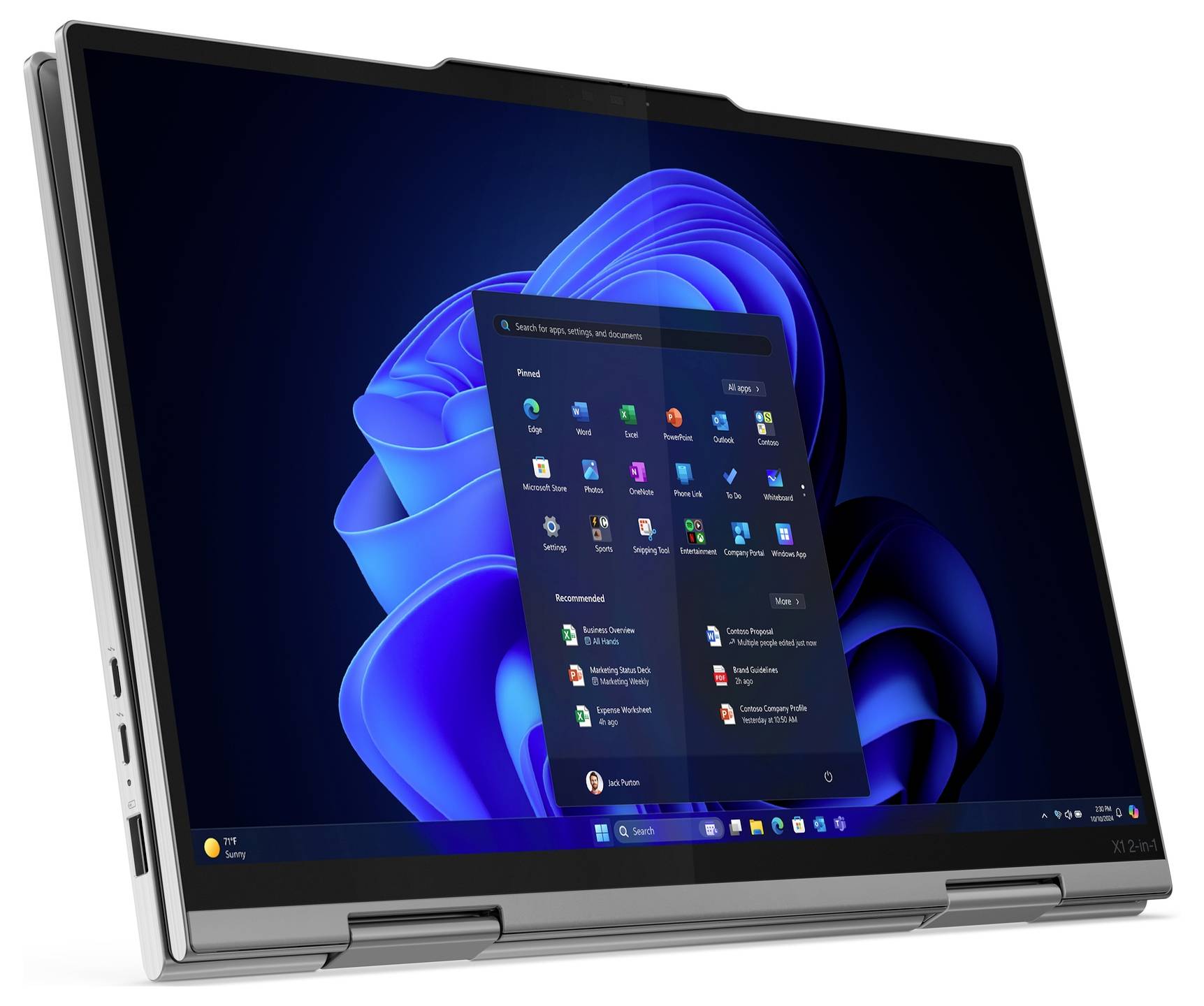 Lenovo 2-in-1 Notebook / Tablet ThinkPad X1 35.6 cm (14 Zoll) WQXGA+ Intel® Core™ Ultra 7 (Series 2) 258V 32 GB RAM 1 TB SSD Deutsch, QWERTZ N