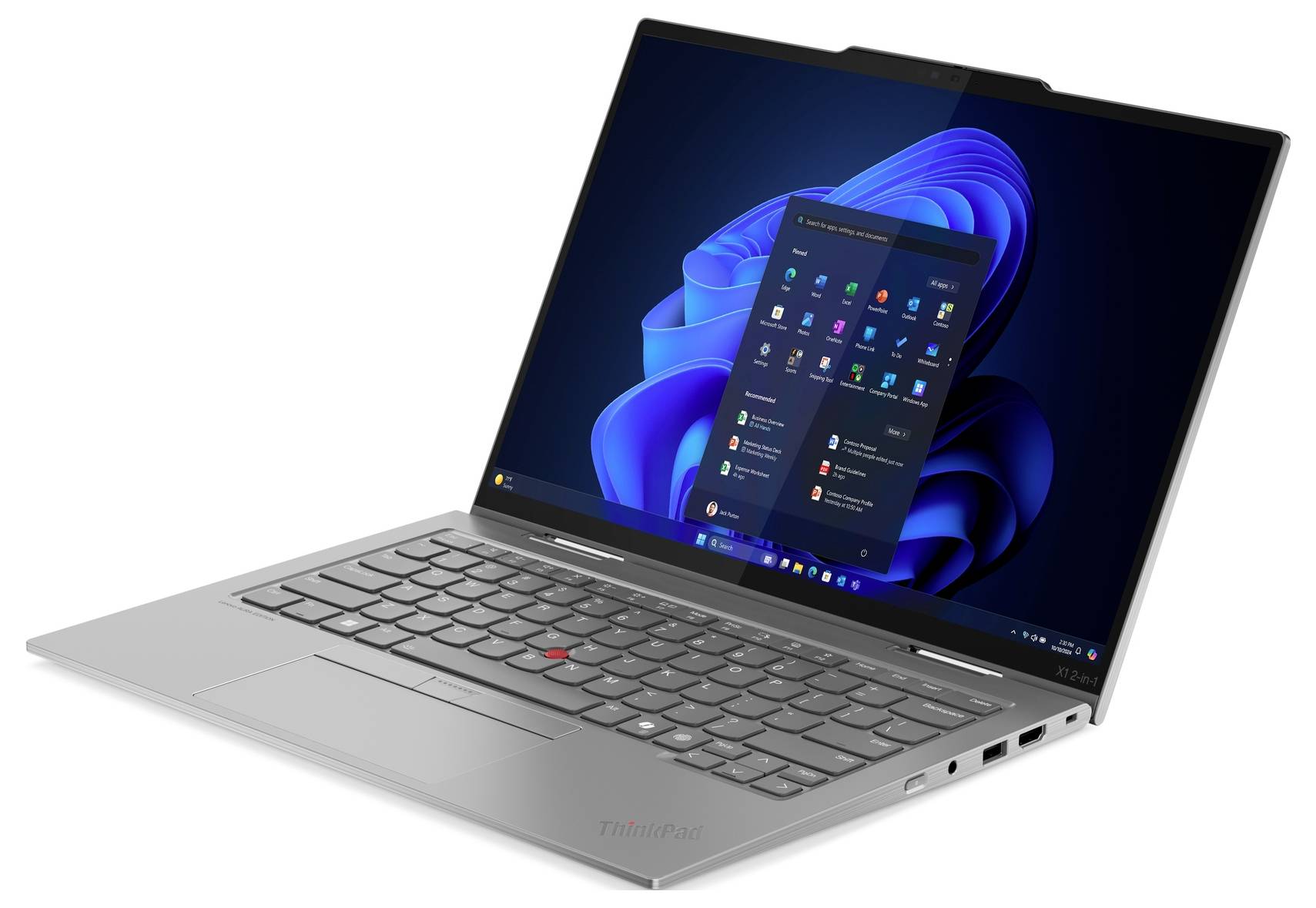 Lenovo 2-in-1 Notebook / Tablet ThinkPad X1 35.6 cm (14 Zoll) WQXGA+ Intel® Core™ Ultra 7 (Series 2) 258V 32 GB RAM 1 TB SSD Deutsch, QWERTZ N