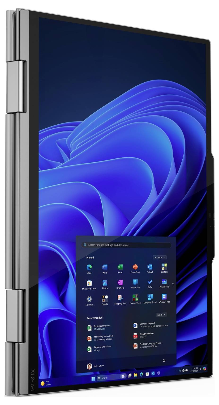 Lenovo 2-in-1 Notebook / Tablet ThinkPad X1 35.6 cm (14 Zoll) WQXGA+ Intel® Core™ Ultra 7 (Series 2) 258V 32 GB RAM 1 TB SSD Deutsch, QWERTZ N
