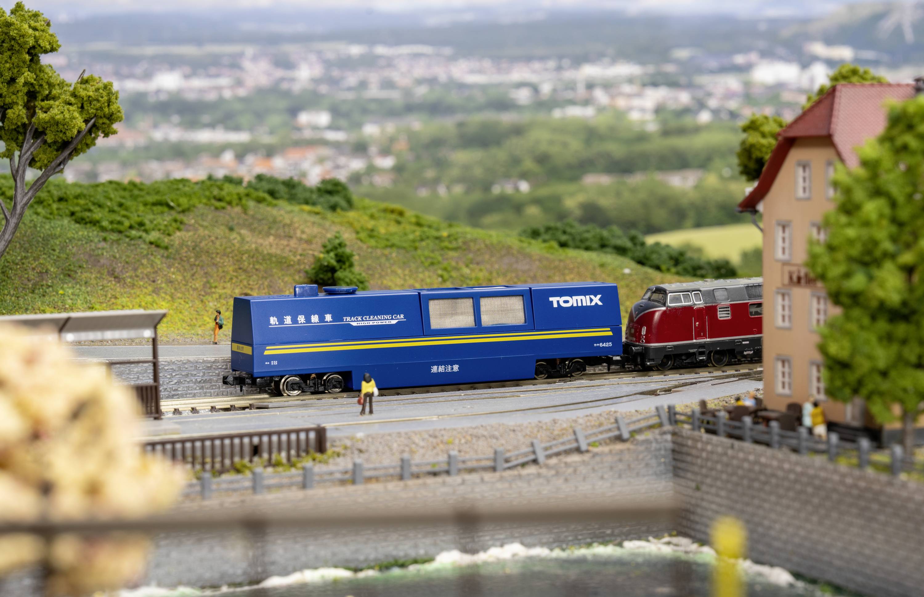 Tomytec X064251 N Schienenreinigungswagen blau