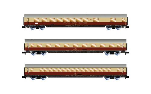 Arnold HN4508 N 3er-Set Personenwagen Rheingold der AKE 1 x Speisewagen ARmh217 + 1 x 1. Klasse Wagen Avmz + 1 x Wagen Apmz, Ep. V