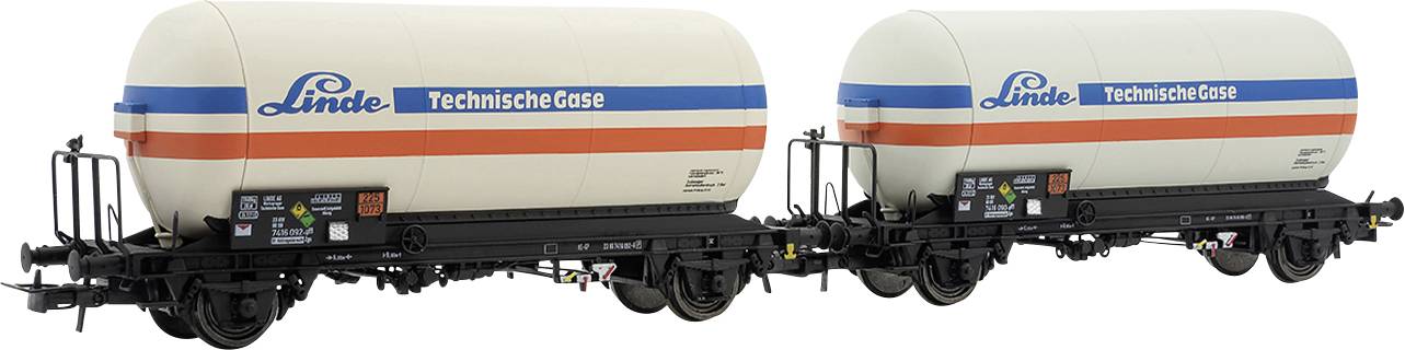 Rivarossi HR6643 H0 DB, 2-tlg. Set 2-achs. Gaskesselwagen der Bauart Zgs