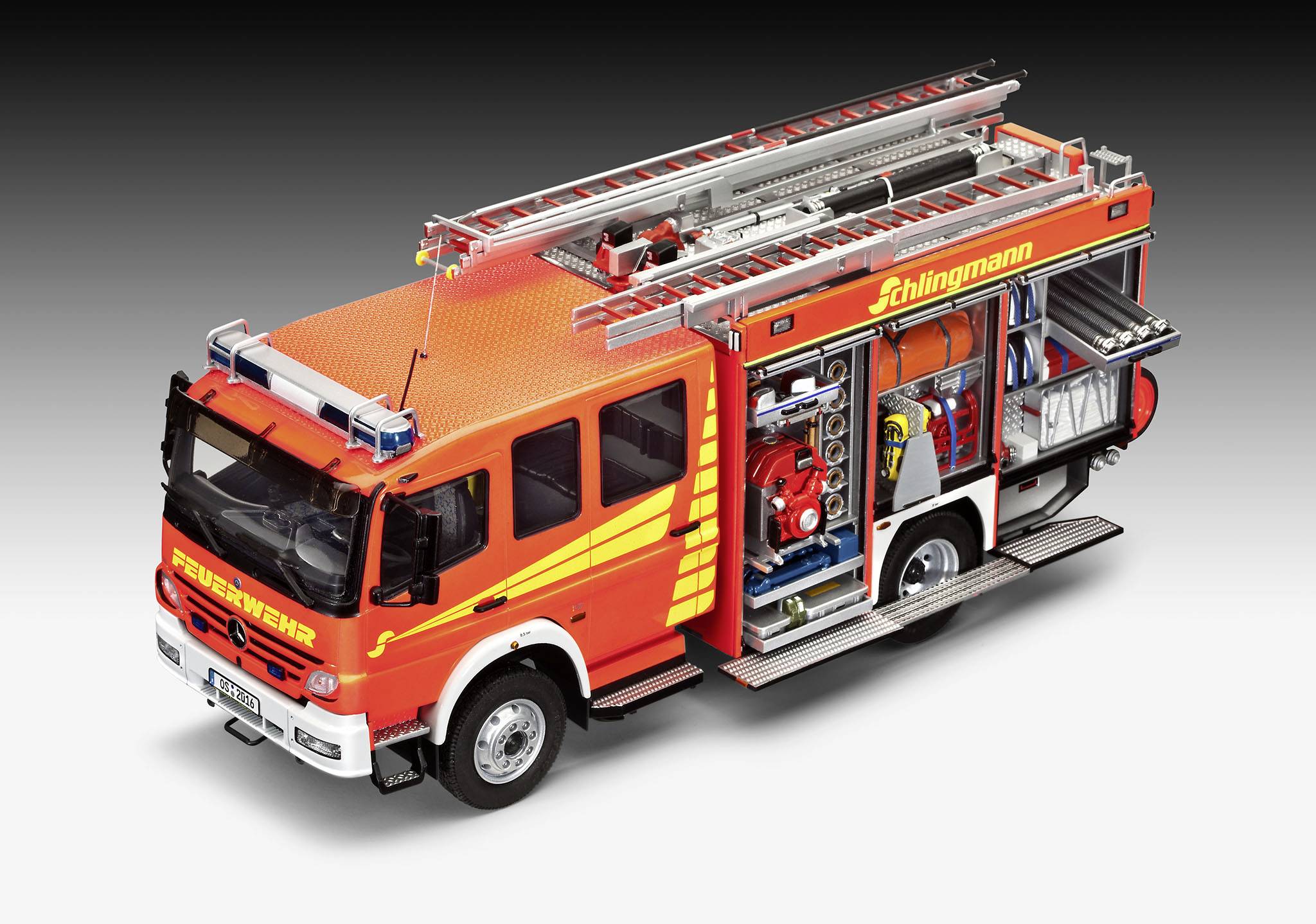 Revell 07404 Schlingmann LF 20/16 Feuerwehrauto Bausatz 1:24