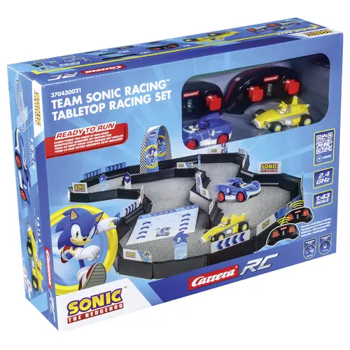 Carrera 370430021 Team Sonic Racing 1:43 RC Modellauto mit Rennbahn Elektro Straßenmodell Carrera 370430021 Team Sonic Racing 1:43 RC Modellauto mit Rennbahn Elektro Straßenmodell