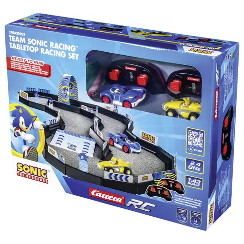 Carrera 370430021 Team Sonic Racing 1:43 RC Modellauto mit Rennbahn Elektro Straßenmodell Carrera 370430021 Team Sonic Racing 1:43 RC Modellauto mit Rennbahn Elektro Straßenmodell