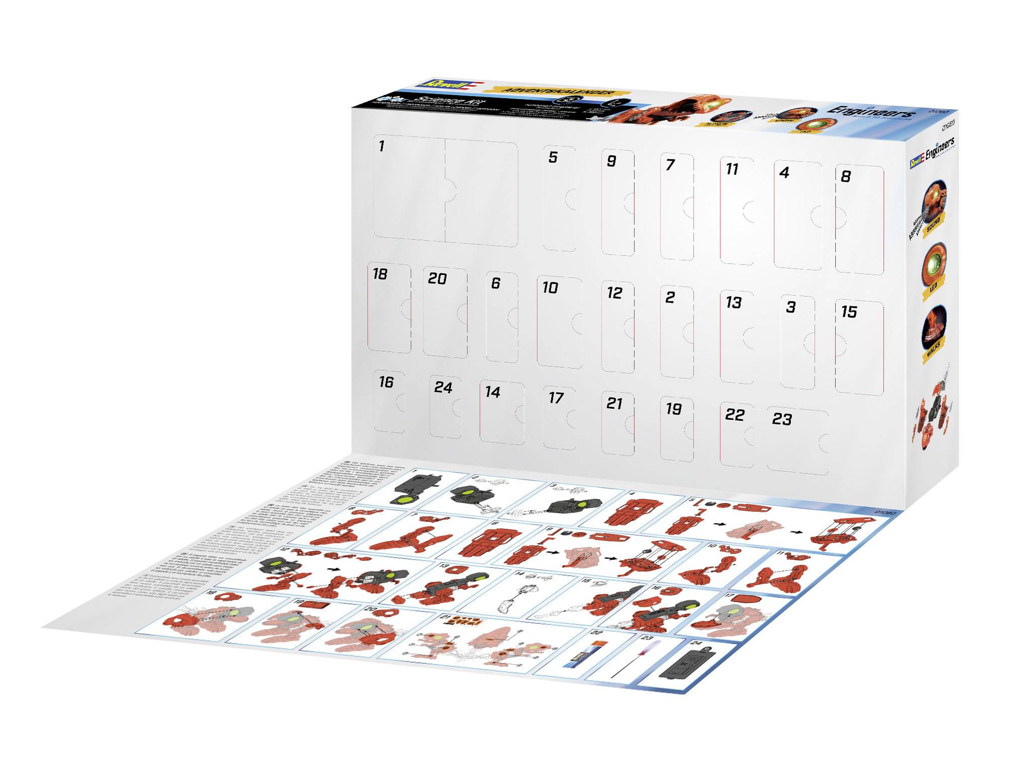 Revell Engineers Electric T.-Rex Bausätze, Spielwaren Adventskalender Altersklasse ab 8 Jahre