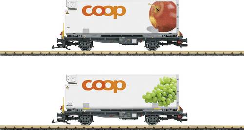 LGB 45887G Containerwagen Set coop® der RhB