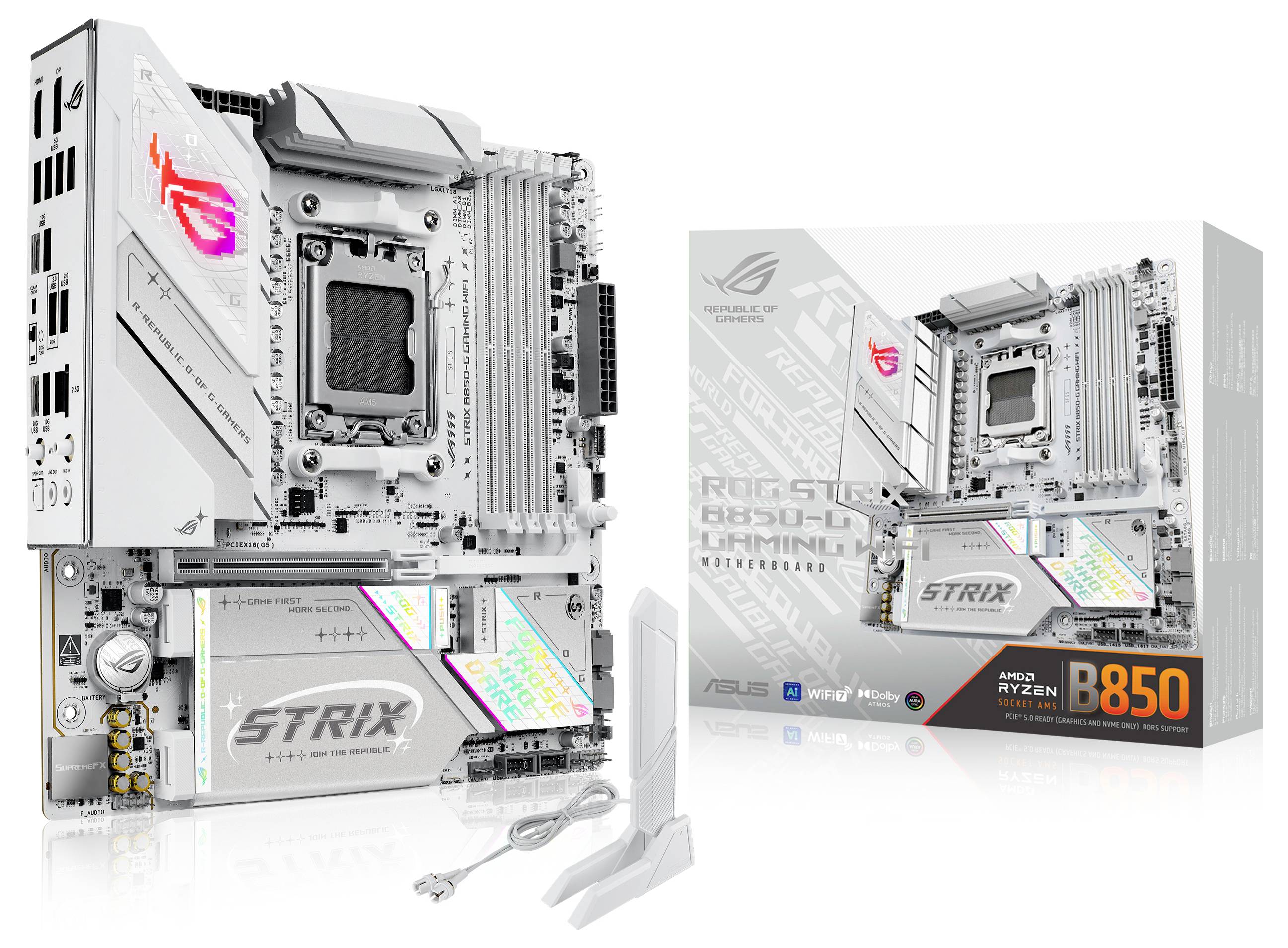 Asus ROG STRIX B850-G Mainboard Sockel (PC) AMD® AM5 Formfaktor (Details) Micro-ATX Mainboard-Chipsatz AMD® B850