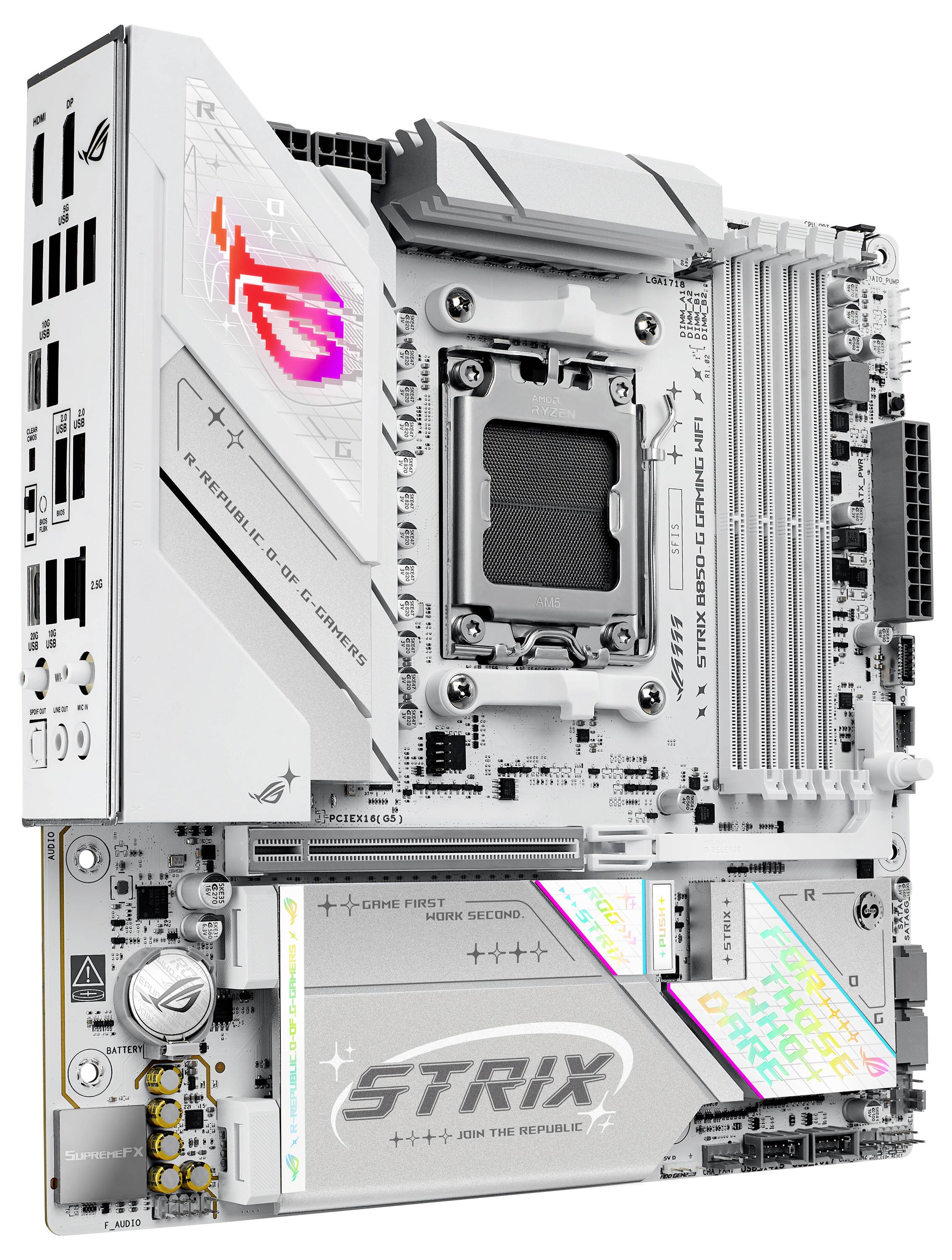 Asus ROG STRIX B850-G Mainboard Sockel (PC) AMD® AM5 Formfaktor (Details) Micro-ATX Mainboard-Chipsatz AMD® B850