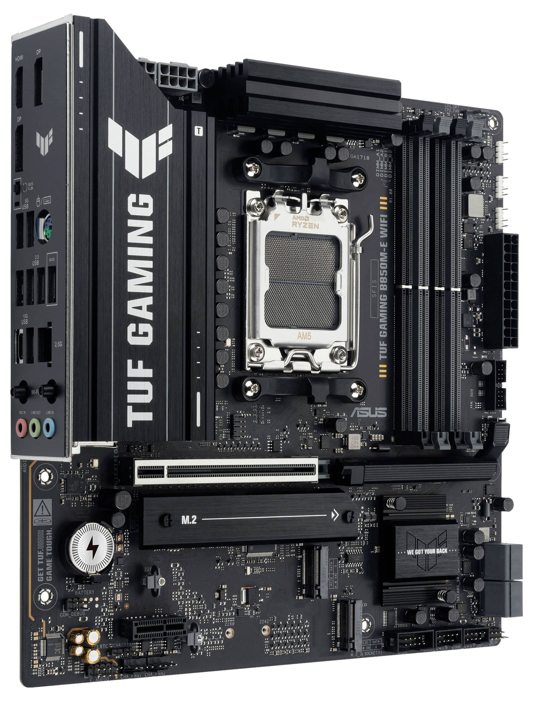 Asus TUF B850M-E Mainboard Sockel (PC) AMD® AM5 Formfaktor (Details) Micro-ATX Mainboard-Chipsatz AMD® B850