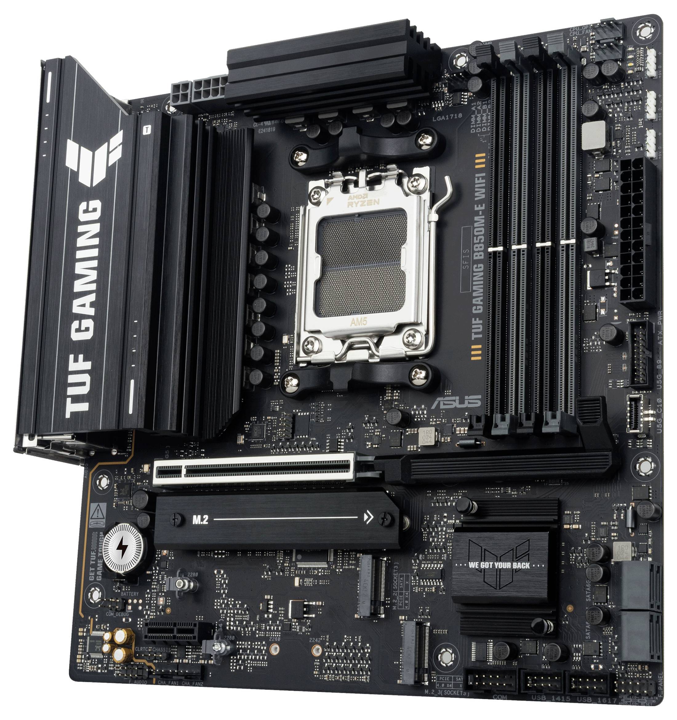 Asus TUF B850M-E Mainboard Sockel (PC) AMD® AM5 Formfaktor (Details) Micro-ATX Mainboard-Chipsatz AMD® B850