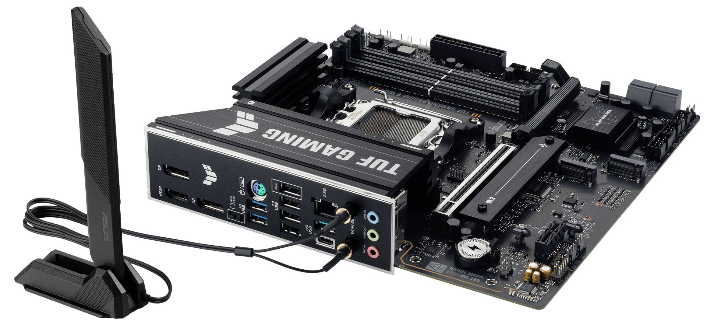 Asus TUF B850M-E Mainboard Sockel (PC) AMD® AM5 Formfaktor (Details) Micro-ATX Mainboard-Chipsatz AMD® B850