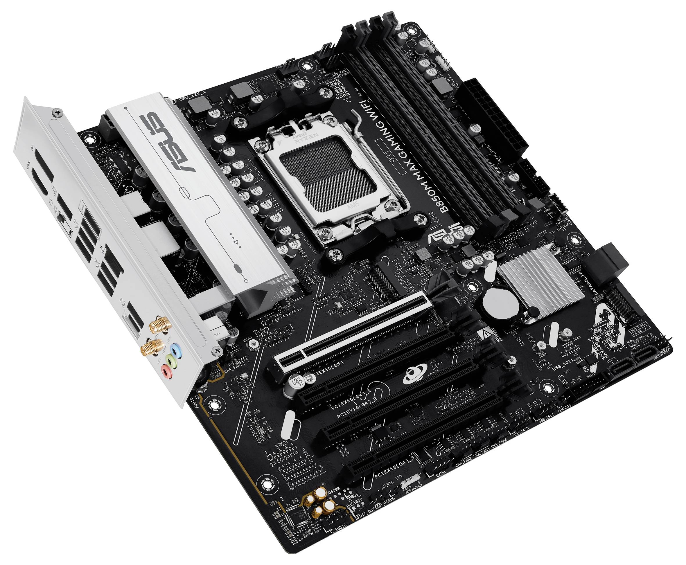 Asus B850M MAX Mainboard Sockel (PC) AMD® AM5 Formfaktor (Details) Micro-ATX Mainboard-Chipsatz AMD® B850