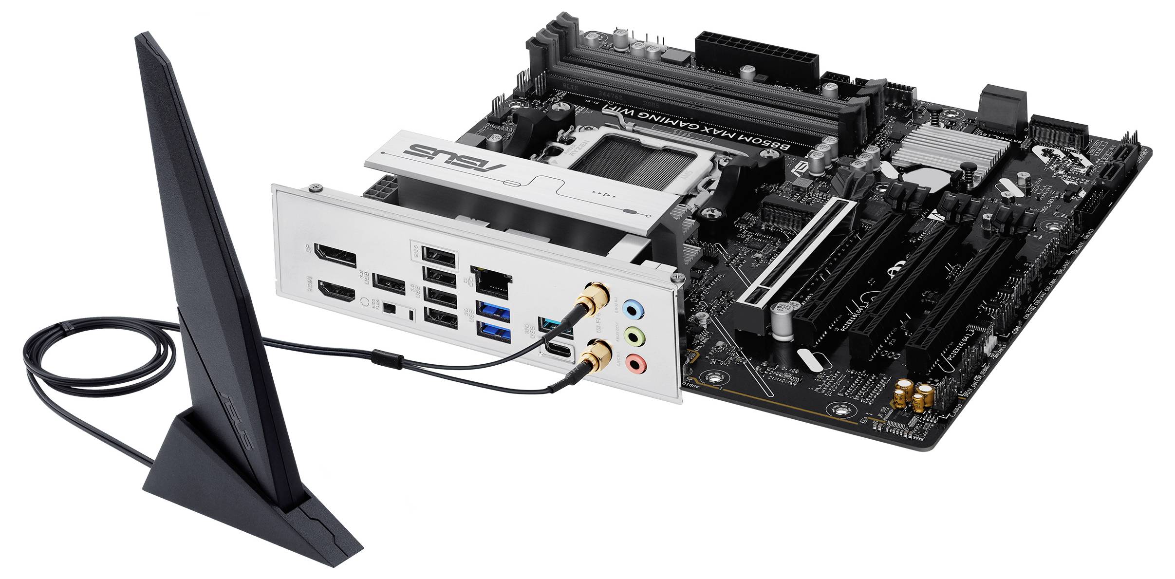 Asus B850M MAX Mainboard Sockel (PC) AMD® AM5 Formfaktor (Details) Micro-ATX Mainboard-Chipsatz AMD® B850