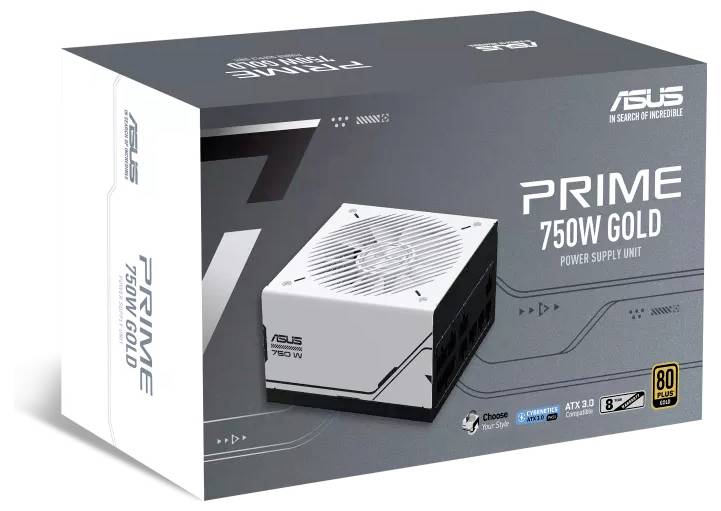 ASUS Prime 750W Gold ( AP-750G ), 750 W, 100 - 240 V, Aktiv, 110 W, 744 W, 110 W