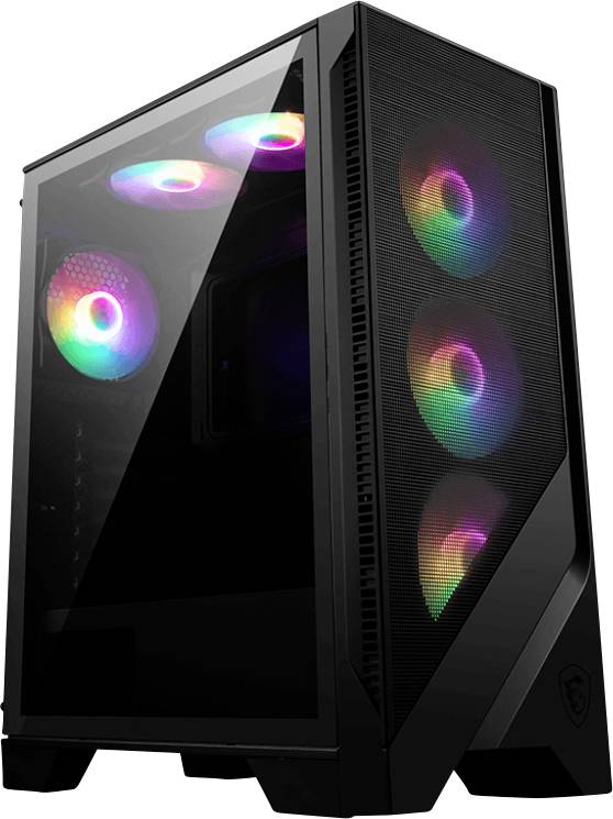 MSI 120A Airflow Midi-Tower PC-Gehäuse Schwarz, Transparent