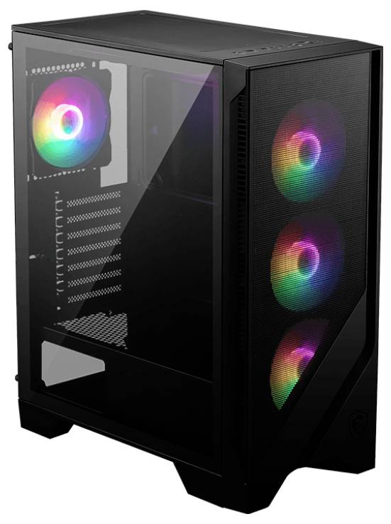 MSI 120A Airflow Midi-Tower PC-Gehäuse Schwarz, Transparent