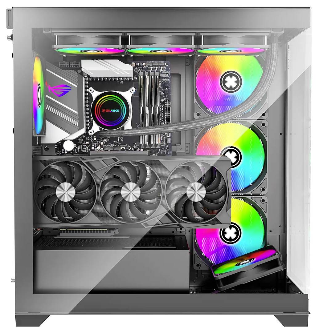 Xilence Gleam Midi-Tower PC-Gehäuse Schwarz Seitenfenster