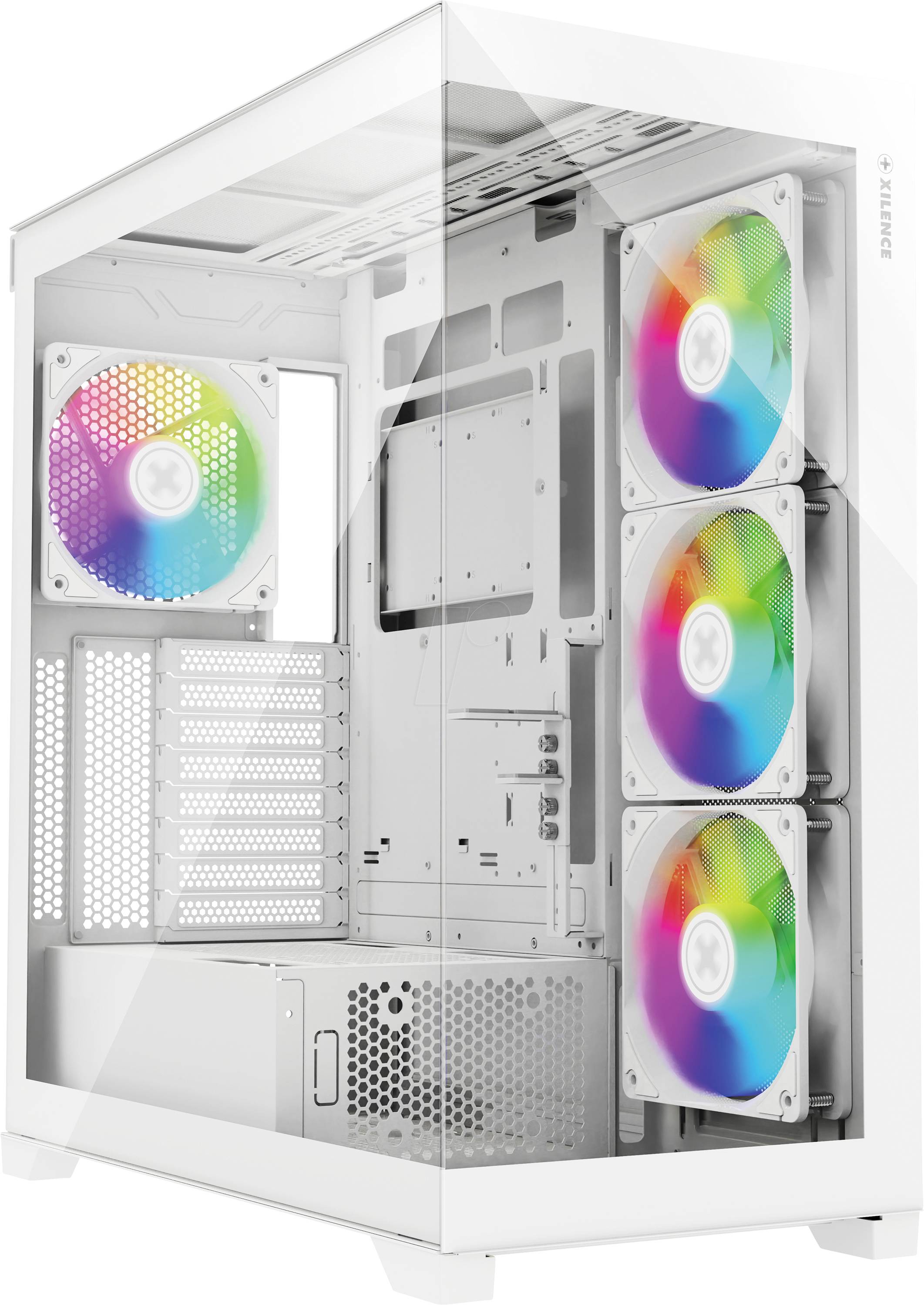 Xilence Gleam Midi-Tower PC-Gehäuse Weiß Seitenfenster