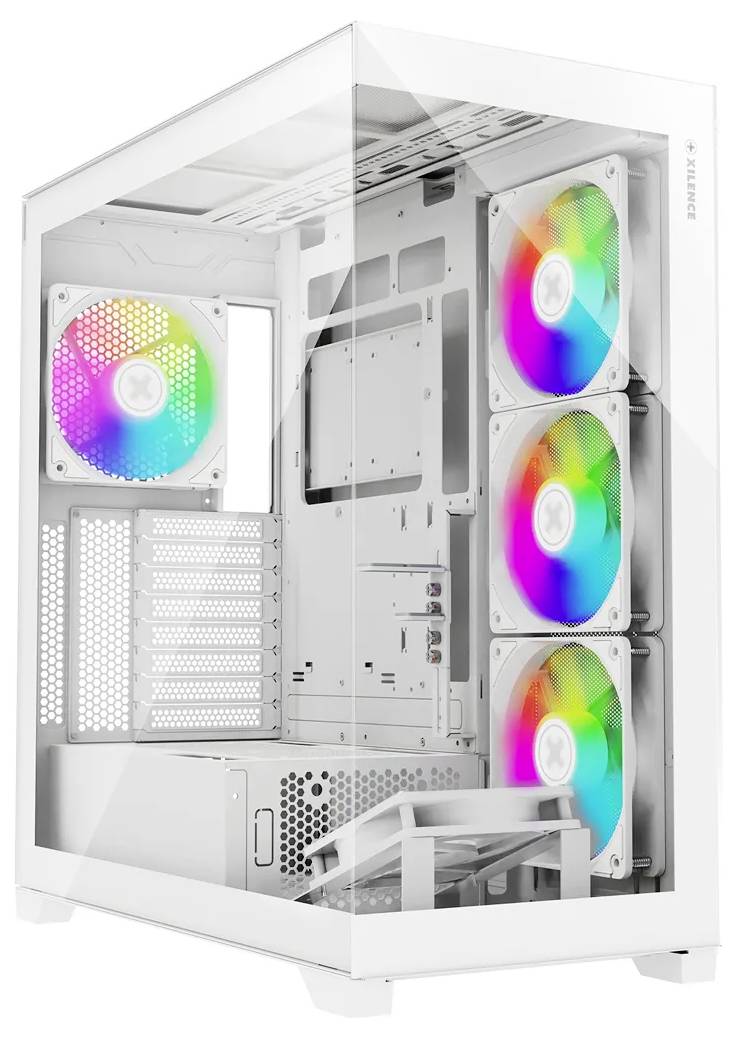 Xilence Gleam Midi-Tower PC-Gehäuse Weiß Seitenfenster