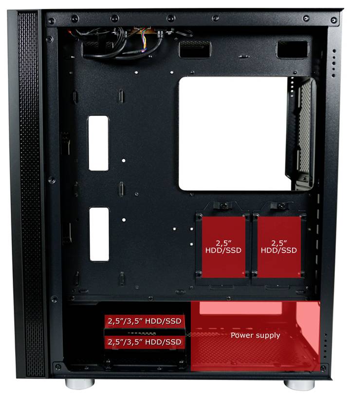 LC Power 8000B Midi-Tower PC-Gehäuse Schwarz